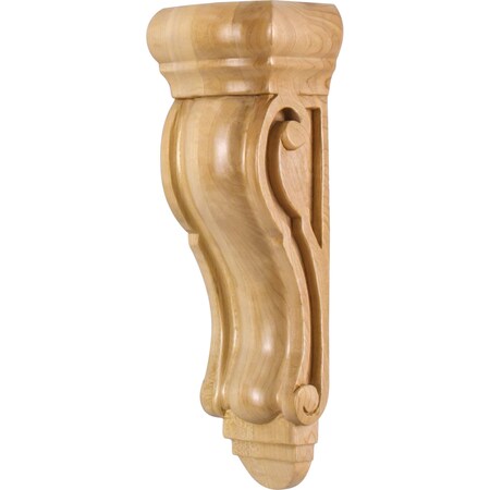 3-5/8 Wx2-1/2Dx10H Maple Scrolled Corbel